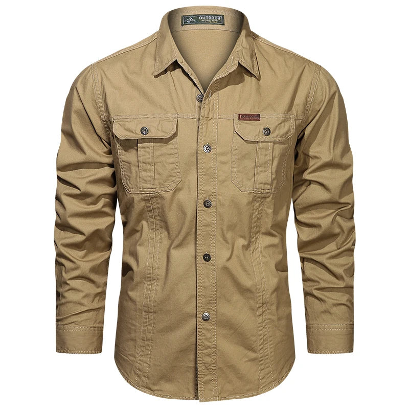 Spring Shirts Men Long Sleeve Casual Cotton Shirt mon
