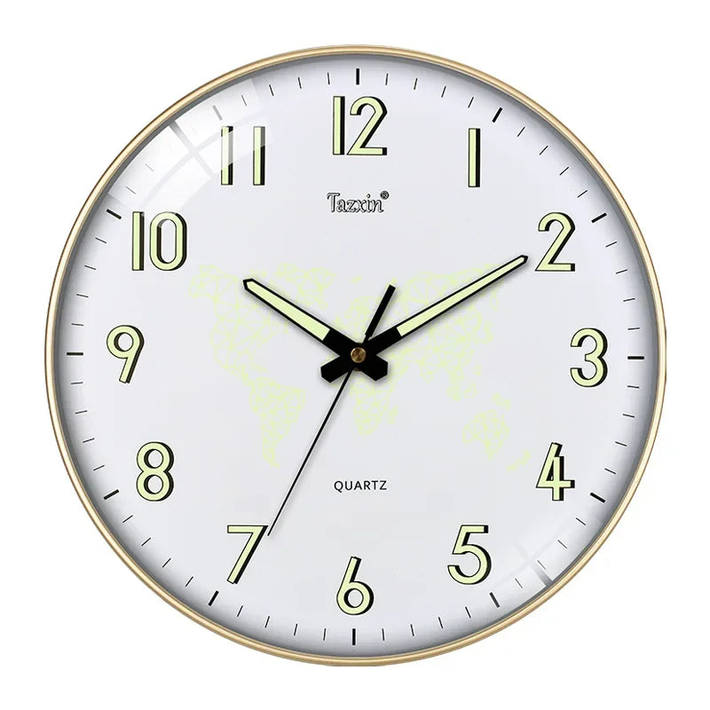 12 Inch Silent Non Ticking Quartz Clocks With Night Light for Bedroom Living Room Kitchen,Large Luminous Home Decoration