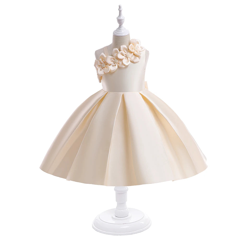 MQATZ Baby Clothes Flower Girl Children Princess Evening Party Prom Bow Green Wedding Bridesmaid Summer Dress Ball Gown Vestidos