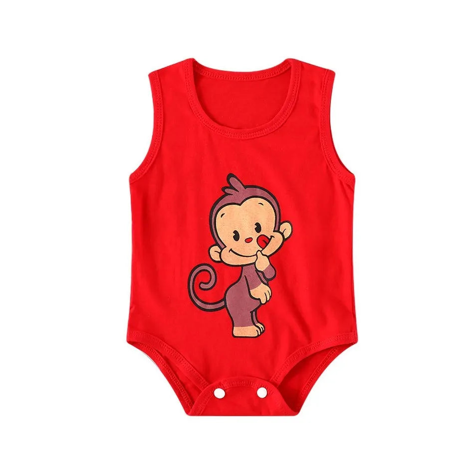 Sommer Baby Body Kinder Ärmellose Casual Einteiler Neugeborenen Jungen Mädchen Cartoon Tier Romper Kleinkind Overall Kleidung 0-2 jahre