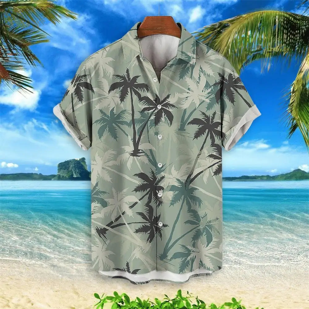 Summer Men Hawaiian Shirt 3d Plant Shirt For Men mon