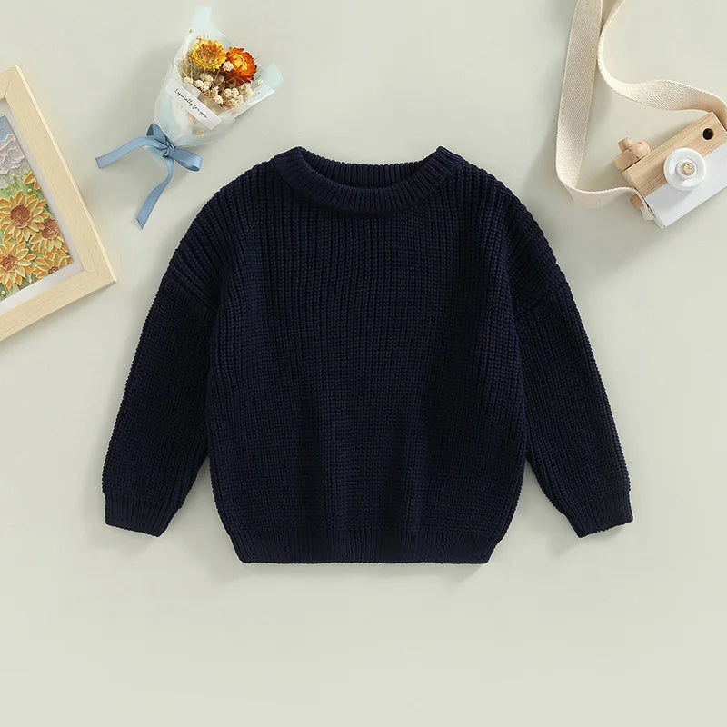Herbst Neue Baby Jungen Mädchen Kleidung Baby Pullover Kleinkind Strickpullover Neugeborenen Strickwaren Langarm Baumwolle Baby Pullover Tops