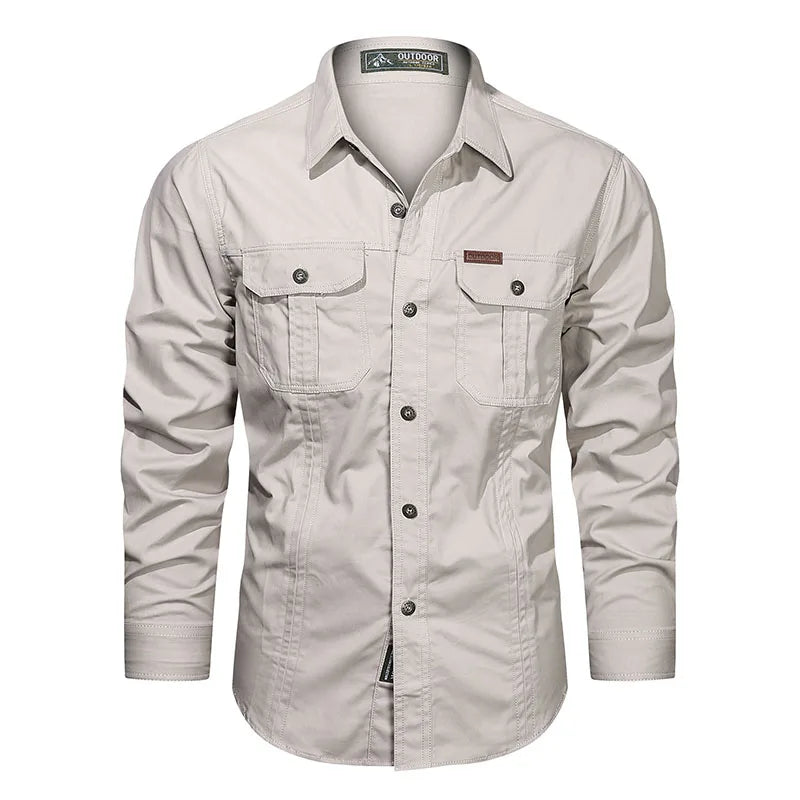 Spring Shirts Men Long Sleeve Casual Cotton Shirt mon