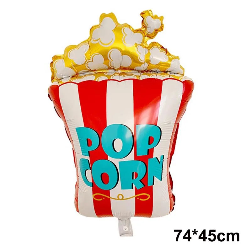 Cartoon Boba Milk Tea Popcorn Balloon Children Girls Boys Movie Night Tea Party Decoration Supplies Kids Favor Gifts
