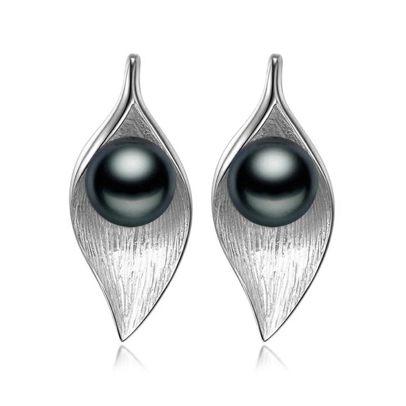 FENASY Genuine Natural Freshwater Pearl Stud Earrings 925 Sterling Silver Party Jewelry Elegant Gifts For Women Wholesale