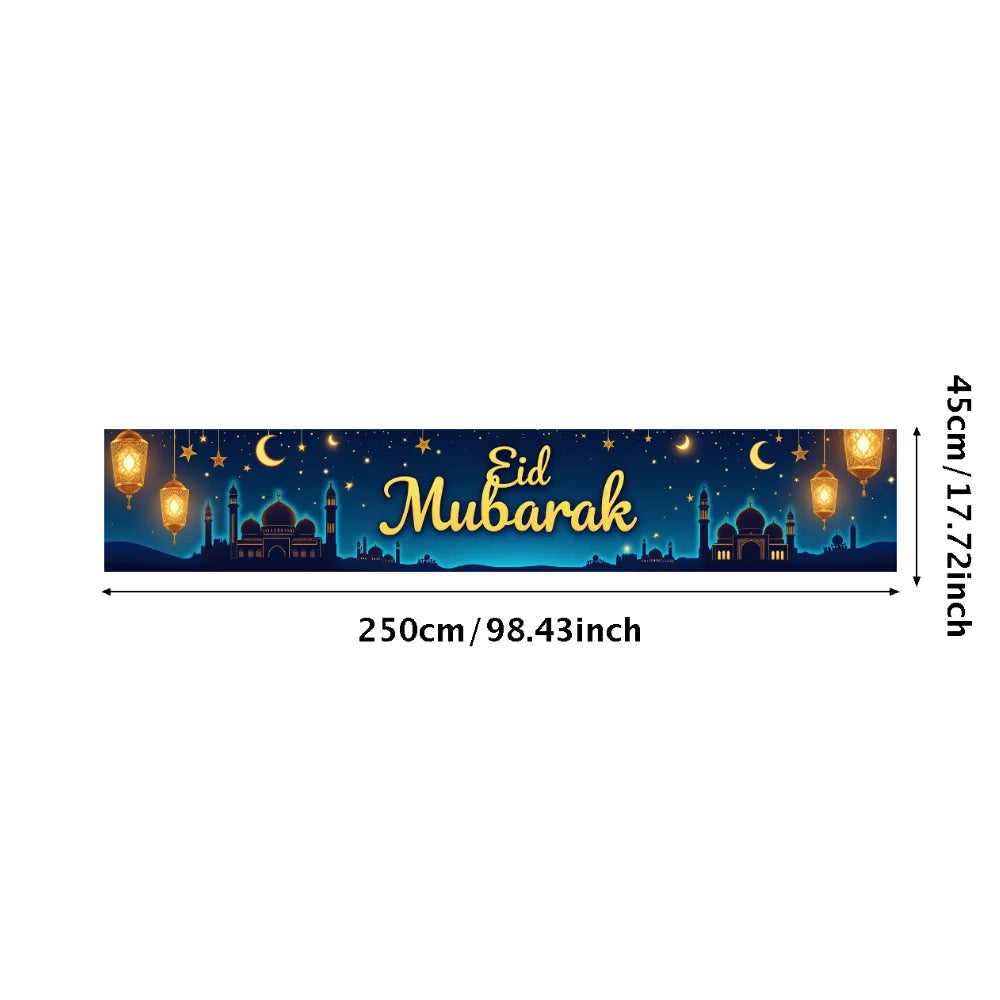 Eid Mubarak Banner Backdrop Background Ramadan Festival Decor Party Supplies Photography Props Decorations Islamic Celebration