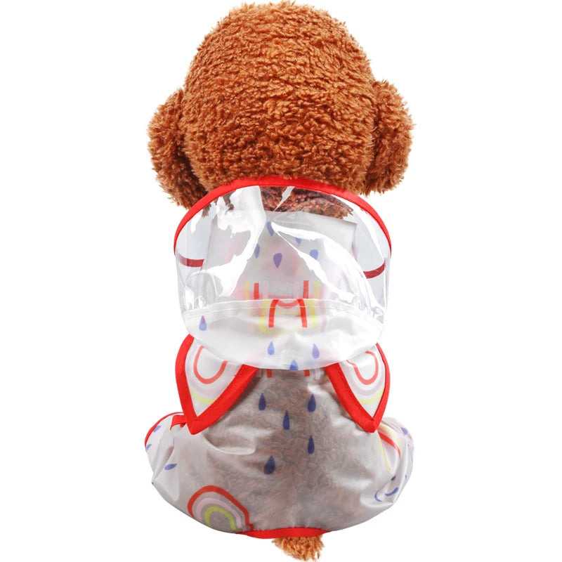 Dog Clothe Rainbow Waterproof Raincoat for Small Dog Puppy Pet Cat All Season Pet Cute Costume Pet Clothes Dog Coat Pet Clothes