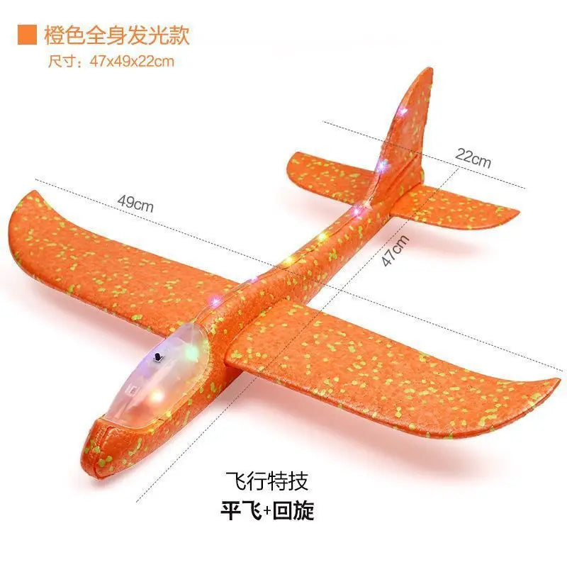 Reinweiß 49 cm großes Schaumflugzeug Segelflugzeug Modell Handwurf Flugzeug Outdoor Kinderspielzeug Flugzeug Kinder Geburtstag & Party Kreativ