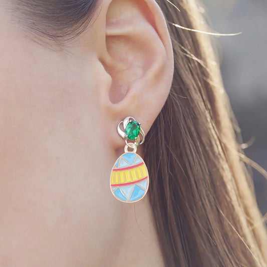 24 Pcs Easter Egg Pendant Decorations Bunny Charms Balloon DIY Accessories Chicken Earring Zinc Alloy