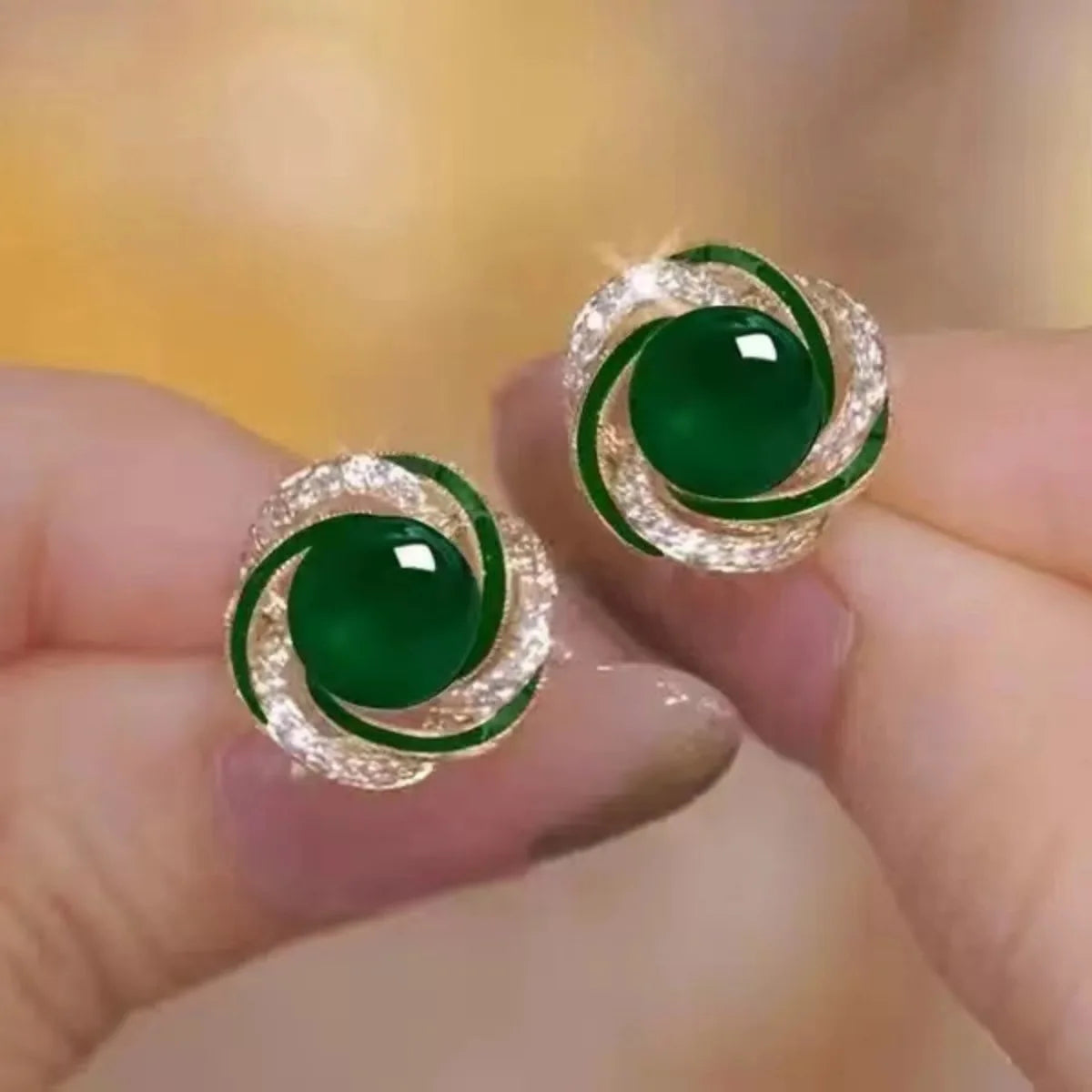 925 Silver Needle Korean Fashion Crystal Pearl Earrings For Women Jewelry 2024 Trending New Red Green White Flower Stud Earrings