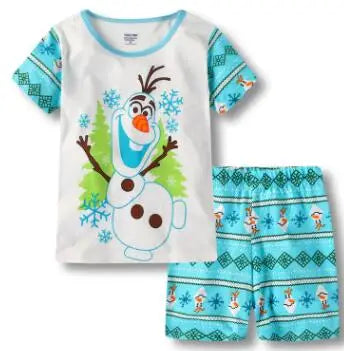 Neue Sommer Kinder Jungen Mädchen Kleidung Baby Baumwolle Prinzessin Pyjamas Sommer Kurzarm Set Cartoon Minnie Kinder Nachtwäsche