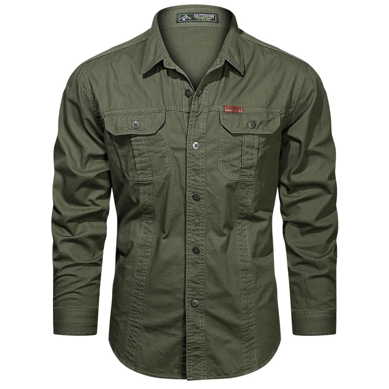 Spring Shirts Men Long Sleeve Casual Cotton Shirt mon