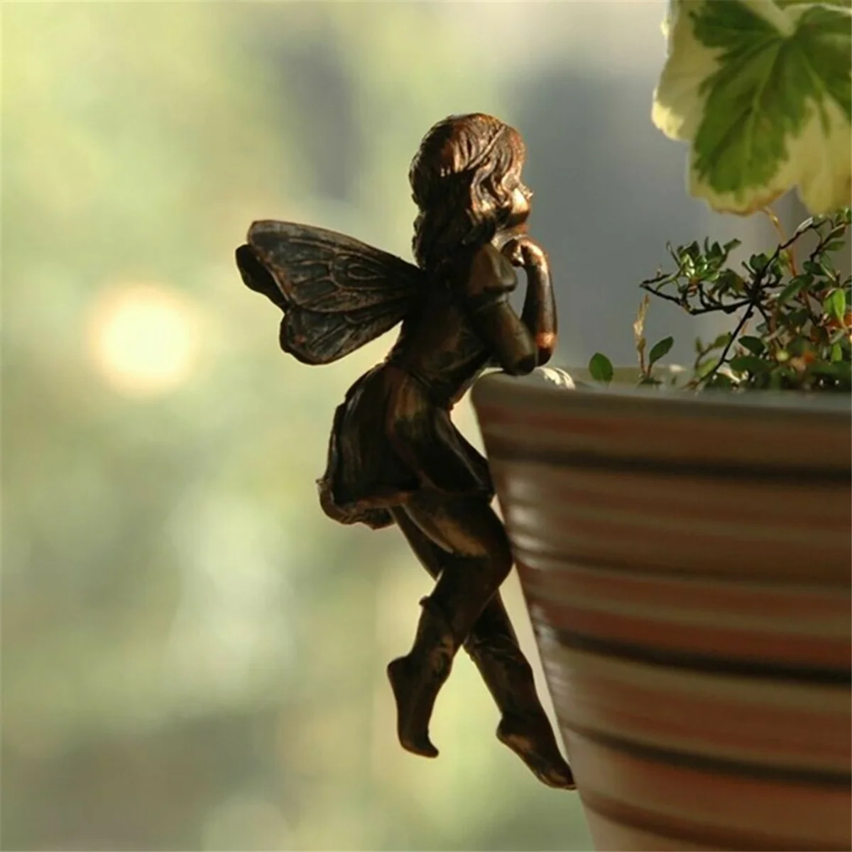 B Plant Pot Hanging Resin Decor Fairy Flower Pot Garden Decoration