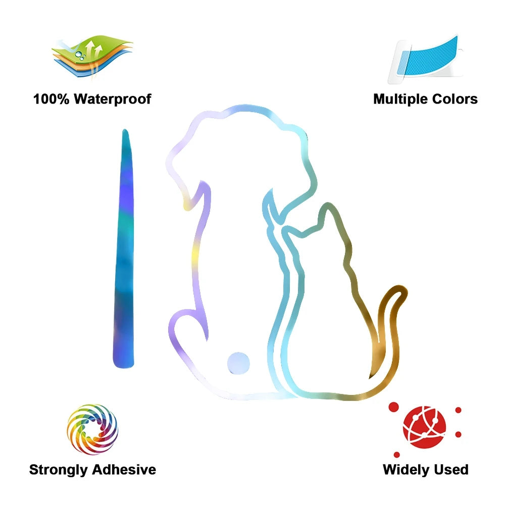 1x Car rear window glass reflective wiper sticker wagging tail cat dog sticker car decoration sticker car exterior decals