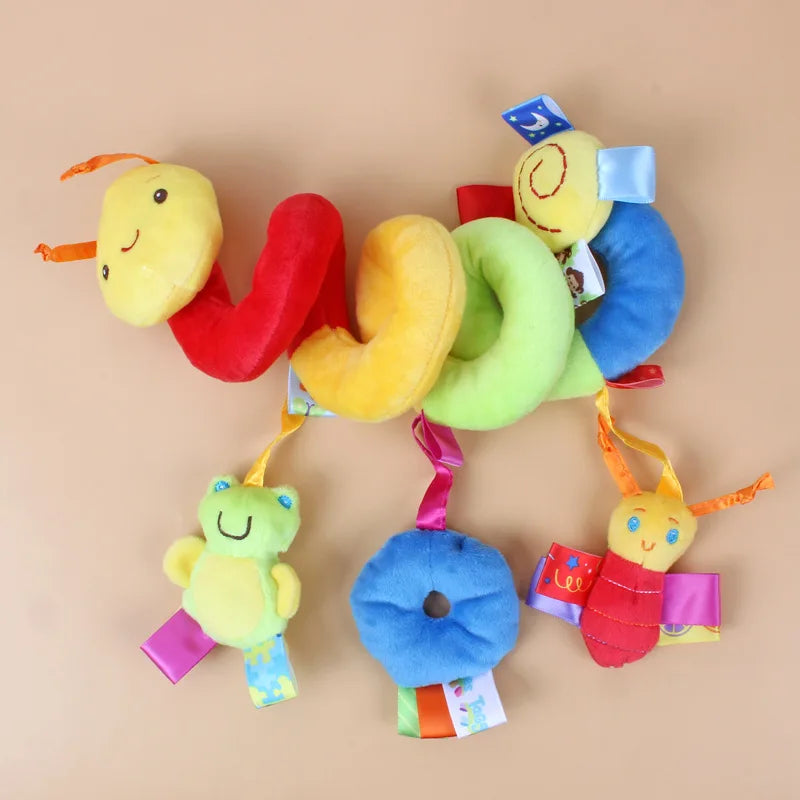 Babybett Hängende Rasseln Spielzeug Autositz Spielzeug Weiche Mobiles Kinderwagen Kinderbett Kinderbett Spiralspielzeug Kinderwagen Hängende Puppen für Babys Neugeborenes Geschenk