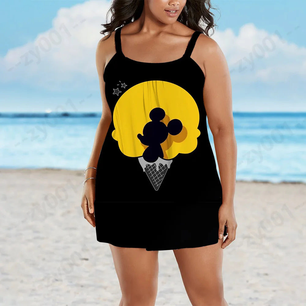 Disney Large Women's Summer Dress 2022 Woman Women's Dresses Plus Size Dress Woman 7xl 8xl 9xl Chic Elegant Evening Dresses Midi