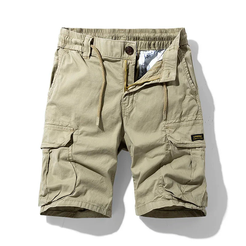 Men's Fashion New Cargo Cotton Shorts Plus Size Mens Summer Breeches Multi-Pocket Shorts Men Spring Casual Joggers Shorts Male