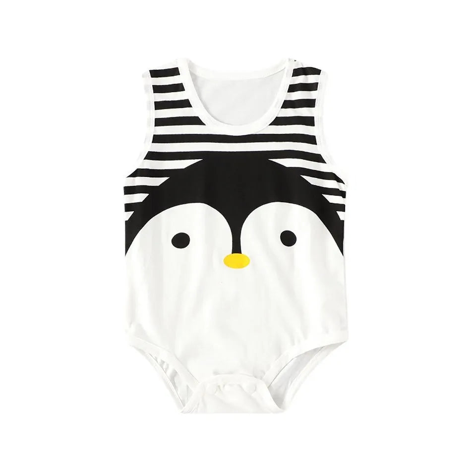 Sommer Baby Body Kinder Ärmellose Casual Einteiler Neugeborenen Jungen Mädchen Cartoon Tier Romper Kleinkind Overall Kleidung 0-2 jahre