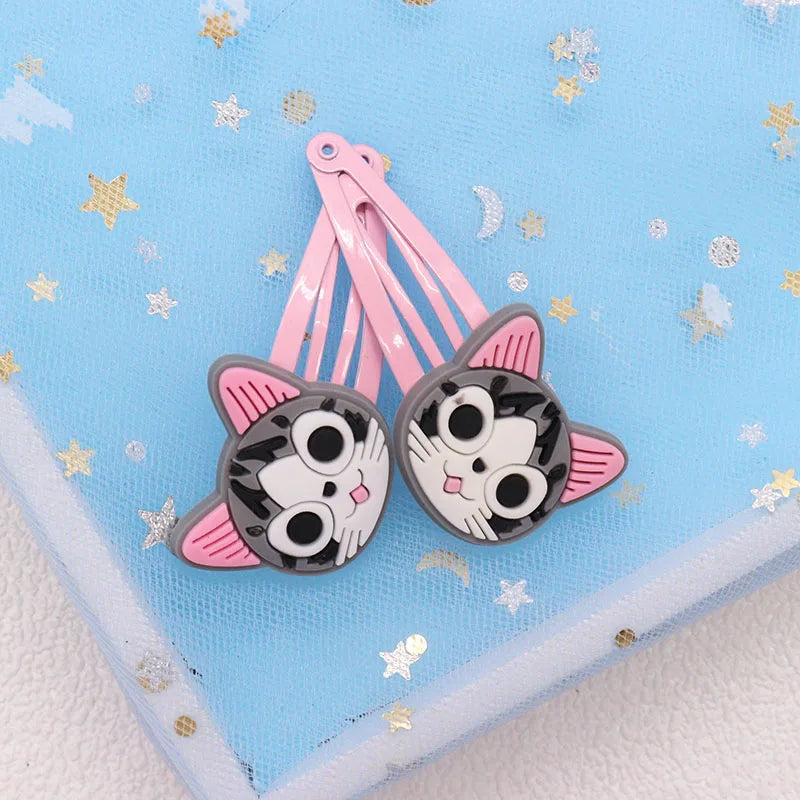2Pcs Cute Animal Cat Hair Accessories Children Rubber Bands Scrunchies Elastic Hair Bands Girls Headband Decorations Ties Gum