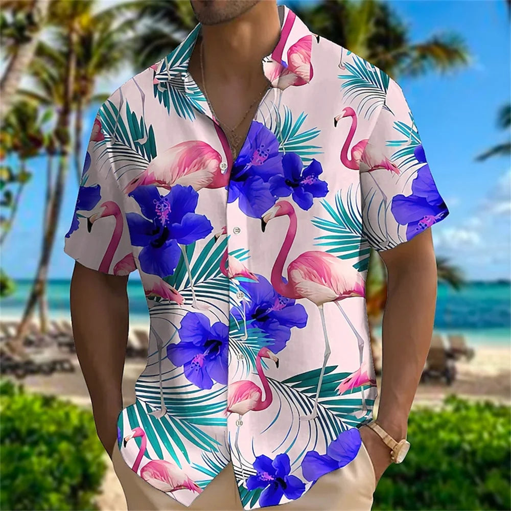 Summer Men Hawaiian Shirt 3d Plant Shirt For Men mon