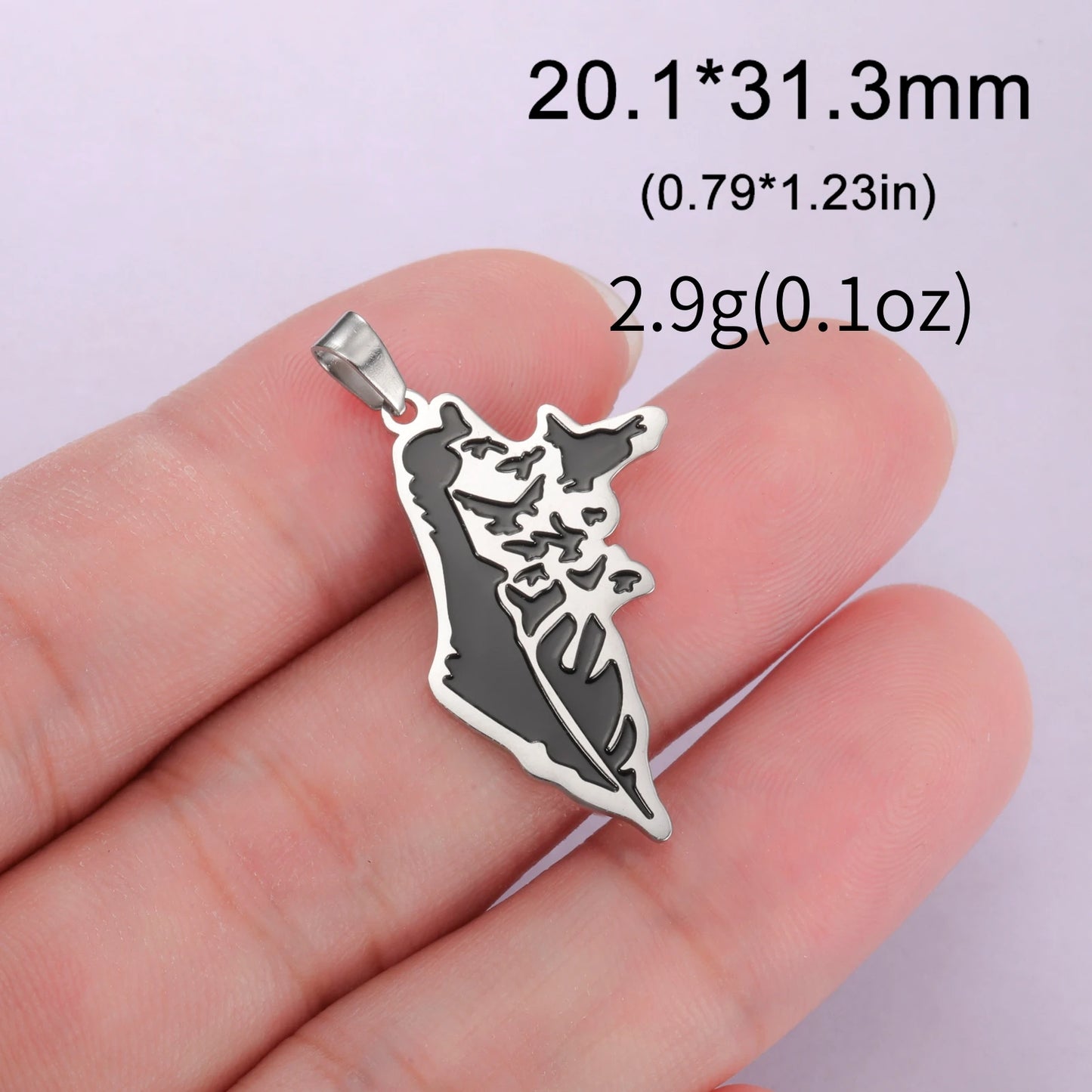 LIKGREAT Dropshipping 1 stücke Palästina Karte Anhänger Halskette Armband Ohrringe Schmuck Machen DIY Edelstahl Zubehör Charme