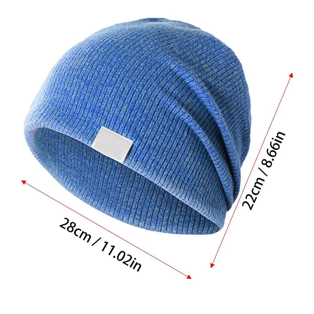 Knit Skull Hat Stretchy Non-Pilling Winter Beanie Hat Warm-Keeping Supplies For Outside Activities For Home Hiking Jogging