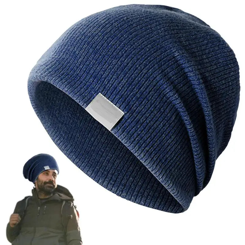 Knit Skull Hat Stretchy Non-Pilling Winter Beanie Hat Warm-Keeping Supplies For Outside Activities For Home Hiking Jogging