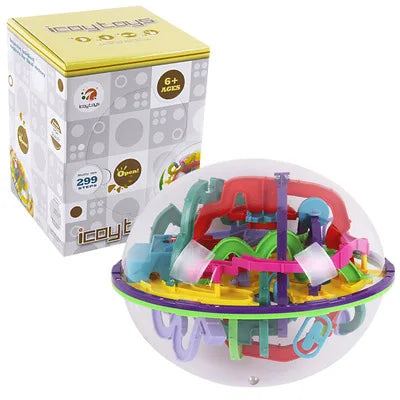 100/208/299 Steps 3D Maze Ball Game Toy Magic Intellect Maze Puzzle toys For Kid's Educational Magic For Christmas School Gift
