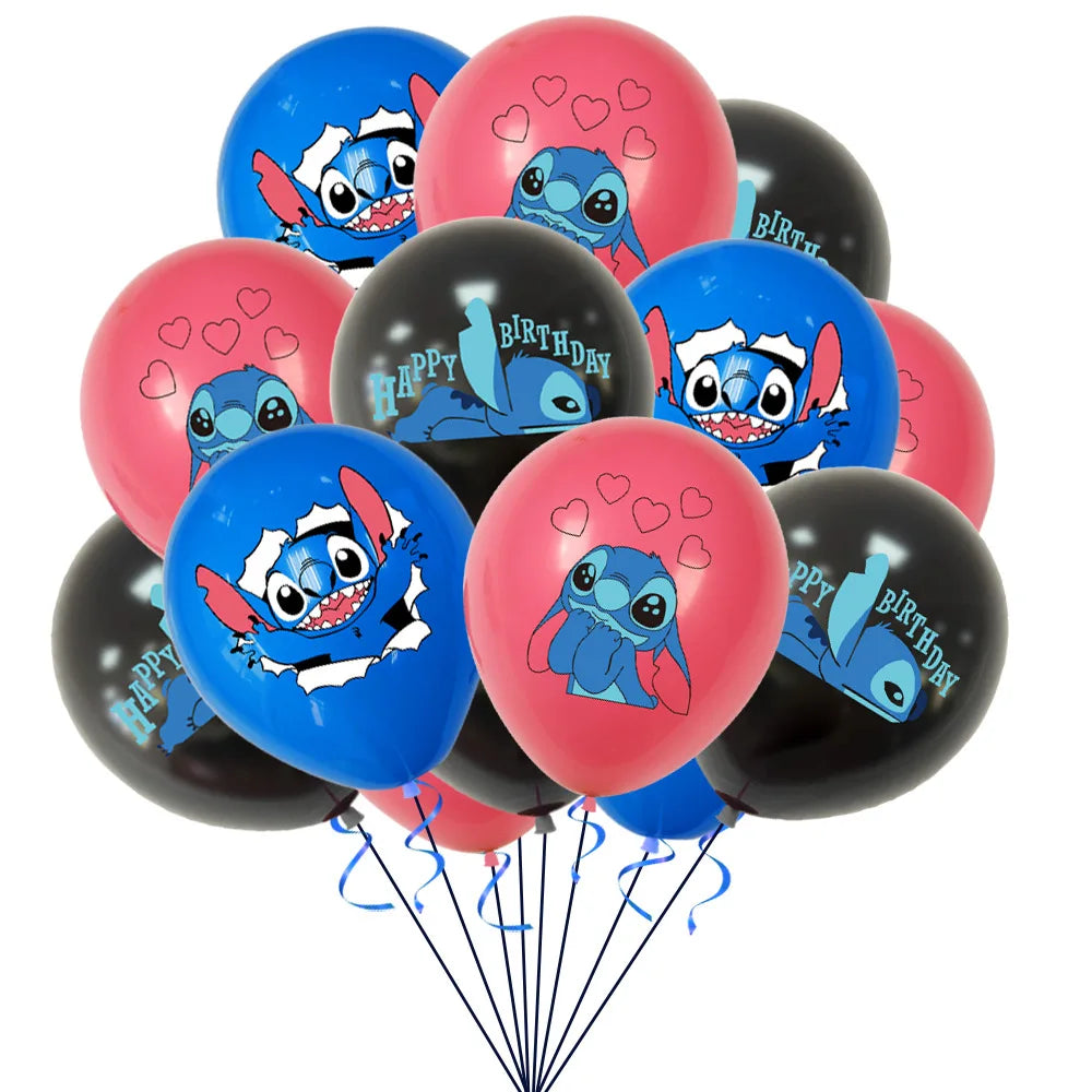 10 STÜCKE 12 Zoll Disney Lilo und Stitch Latexballons Set Globo Junge Mädchen Geburtstagsparty Babyparty Party Dekorationen Kinderspielzeug
