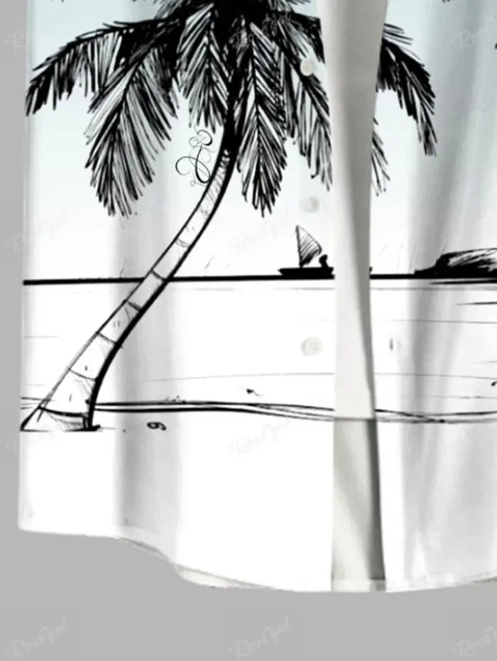 Hawaiian Casual Vacation Prints Couple Clothes Suits Women Dress Matching Men Shirt 3D Graphic Spring Summer Outfits For Couples