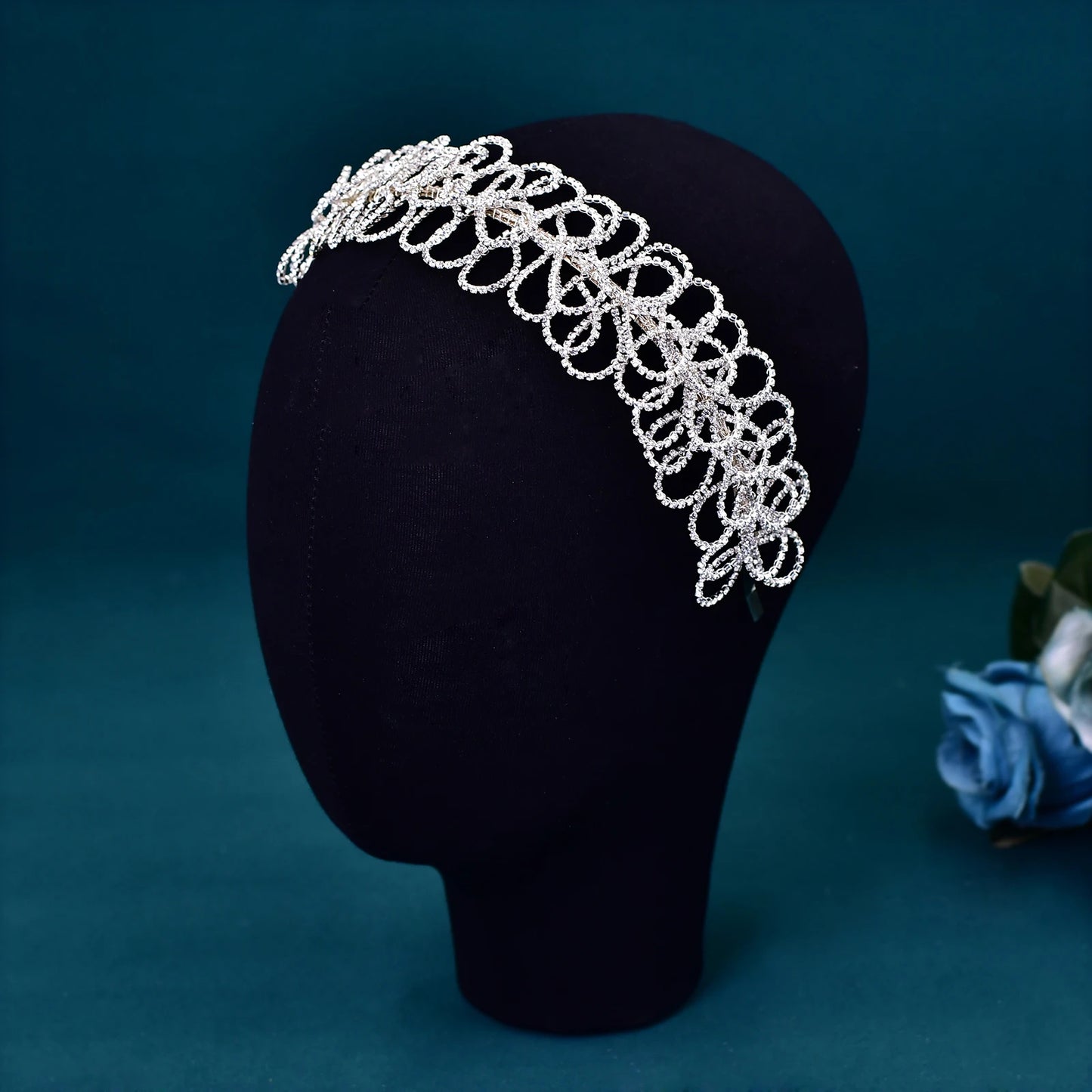 Bridal Rhinestone Hair Hoop Shiny Crystals Hair Band Girls Hair Accessories Bride Headdress Wedding Headwear For Party HP583