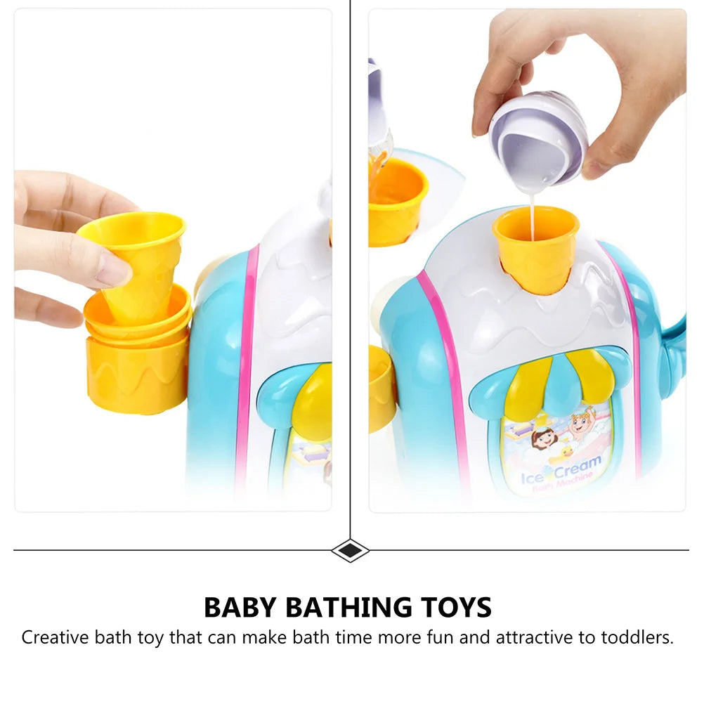 Mist Ice Cream Bubble Machine Baby Bath Accessories Kids Toy Toys Child Plaything Shower Playthings Toddler