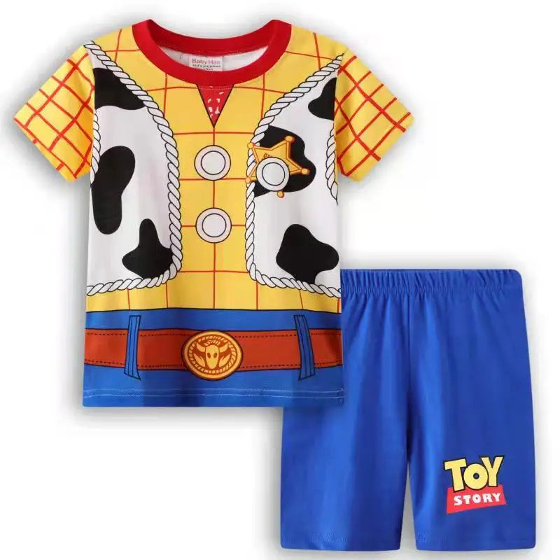 Neue Sommer Kinder Jungen Mädchen Kleidung Baby Baumwolle Prinzessin Pyjamas Sommer Kurzarm Set Cartoon Minnie Kinder Nachtwäsche