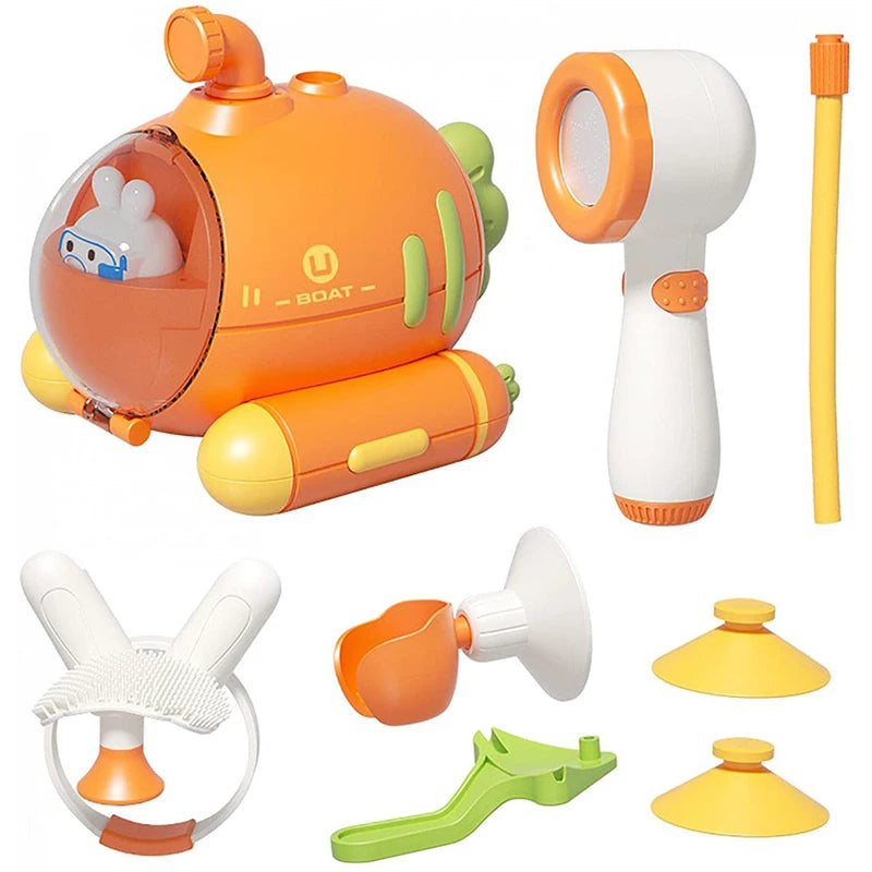 Baby-Badespielzeug für Kinder, elektrisches U-Boot, Dusche, Saugnapf, Babyspielzeug, Sprühwasserspielzeug, Badewannenspielzeug, Sprinkler, Babyparty