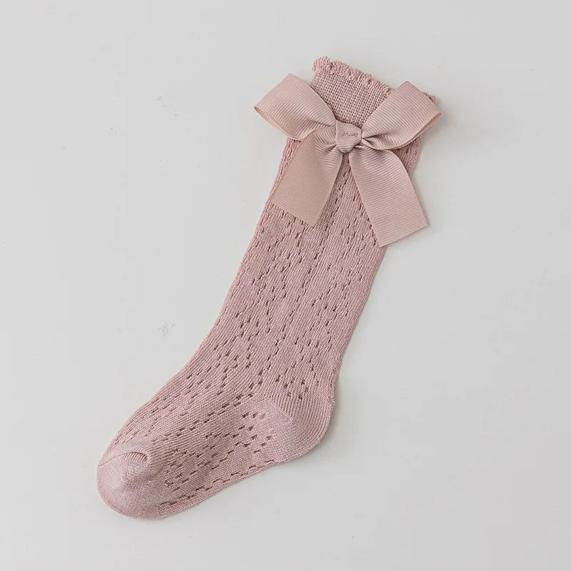 Baby Stuff Children Socks 0-3y Female Infant Summer Thin Mesh Breathable Newborn Knee High Cotton Socks Accessories Kids Clothes