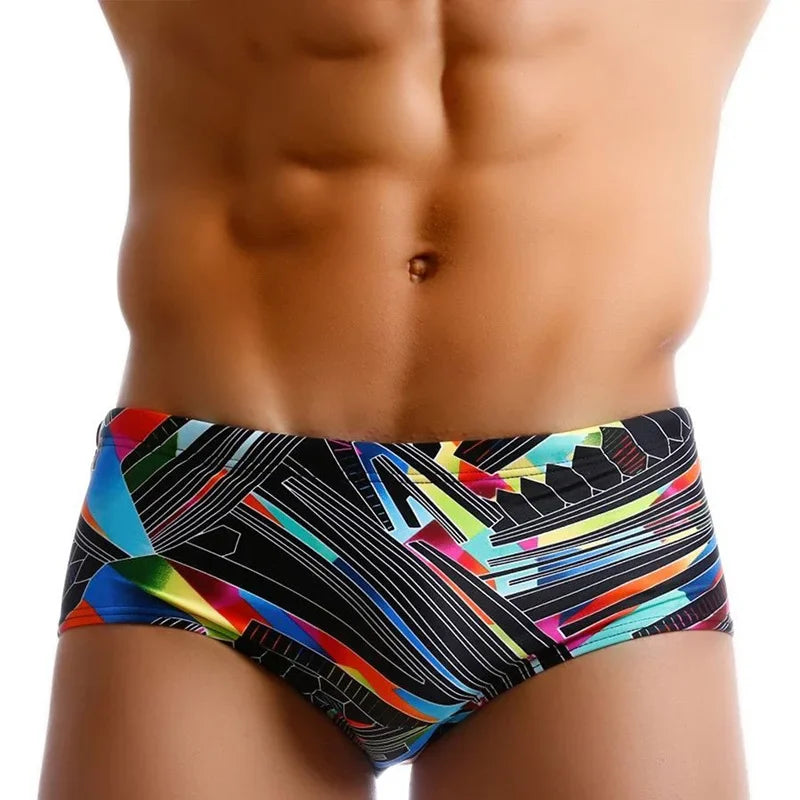 Men Swimwear Swim Boxers Board Shorts Surfing Bikini Swimsuits Brazilian Cut Bathing Suit Water Sports Trunks Beach Underwear