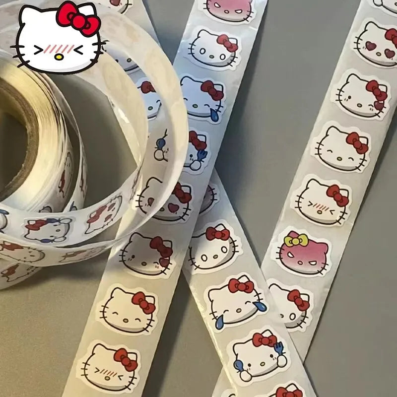 500 stücke Hallo Kitty Nette Aufkleber Cartoon Anime Schreibwaren Kunst Liefert Party Umschlag Abdichtung Decor Spielzeug Baby Shower Party Geschenk