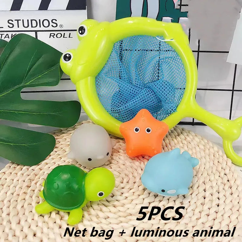 Baby-Badespielzeug, Badewanne, LED-Leuchtspielzeug, bunt, wechselnde wasserdichte Unterwasserlichter, Badespielzeug für Jungen und Mädchen, Geburtstagsgeschenk