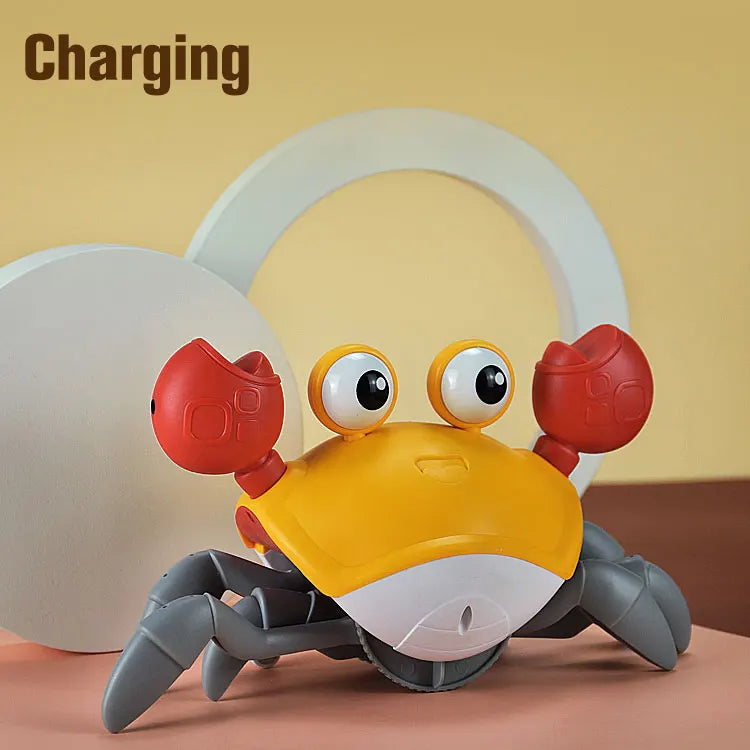 Dancing Crab Toy for Babies Crawling Interactive Escape Crabs Cute Sensing Crab Automatically Avoid Obstacles Toys Birthday Gift