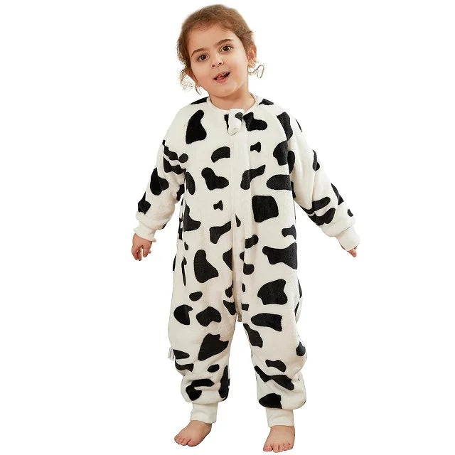 MICHLEY Cartoon Flannel Children Baby Sleeping Bag Sack Warm Winter Clothes Toddler Sleepsack Pajamas For Girls Boys Kids 1-6T