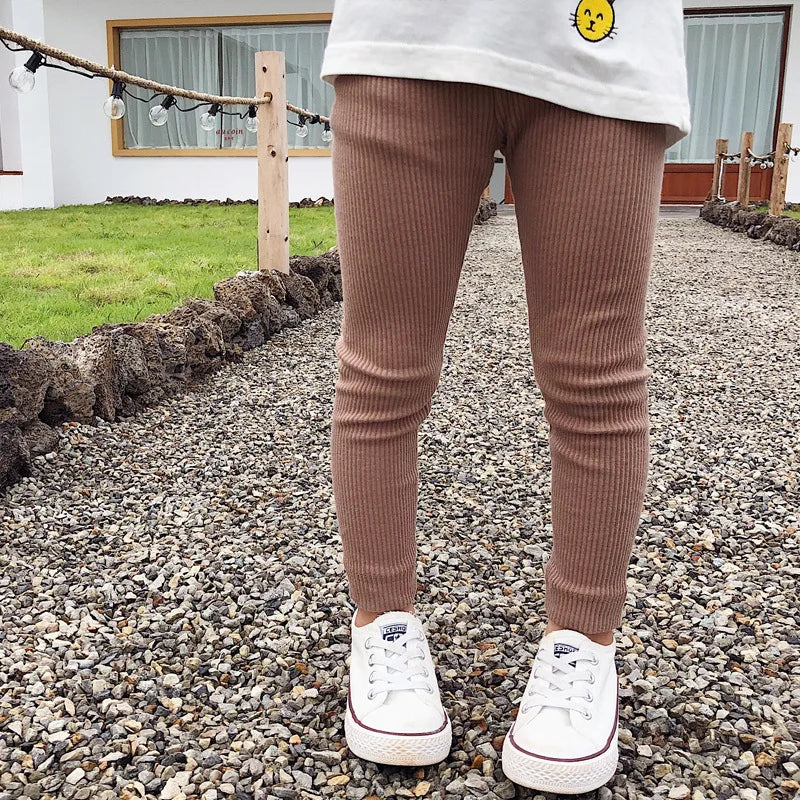 2-8T Leggings For Girls Toddler Kid Spring Autumn Clothes Soft Cotton Stretch Pants Sport Fitness Sweet Cute Trousers Streetwear