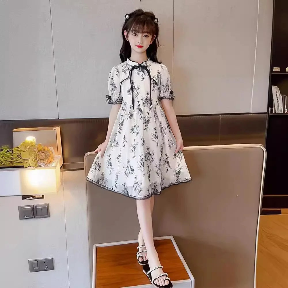 Kids Girls spring Floral Dresses Clothing 4 - 14 Years
