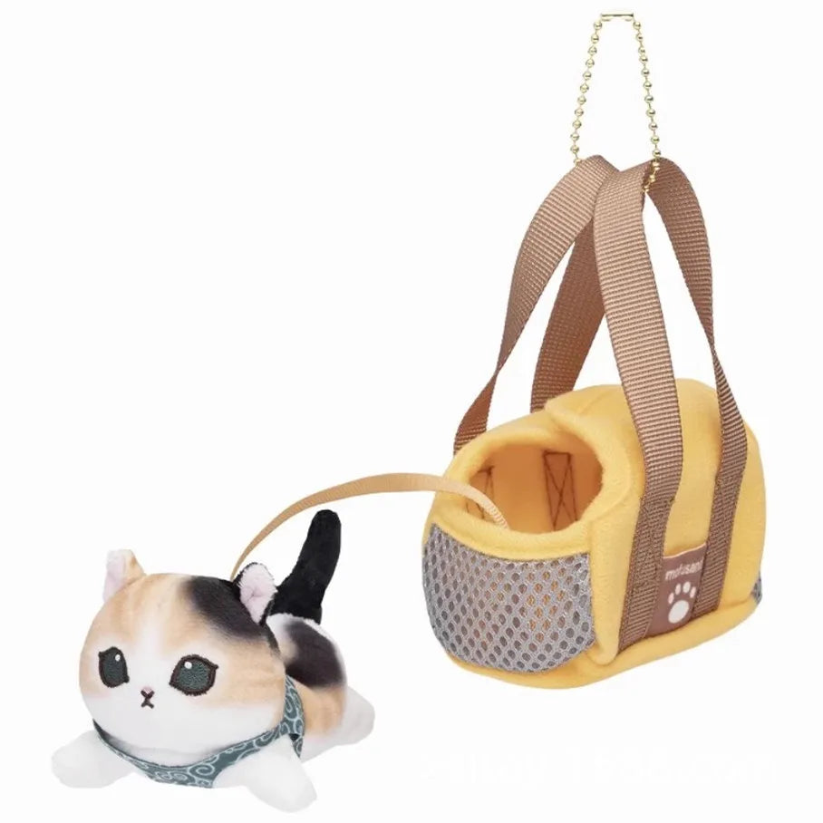 Creative Cartoon Mofusand Plush Shark Keychain Japanese Style Cute Cat Backpack Drawstring Decoration Accessories Pendant Gift