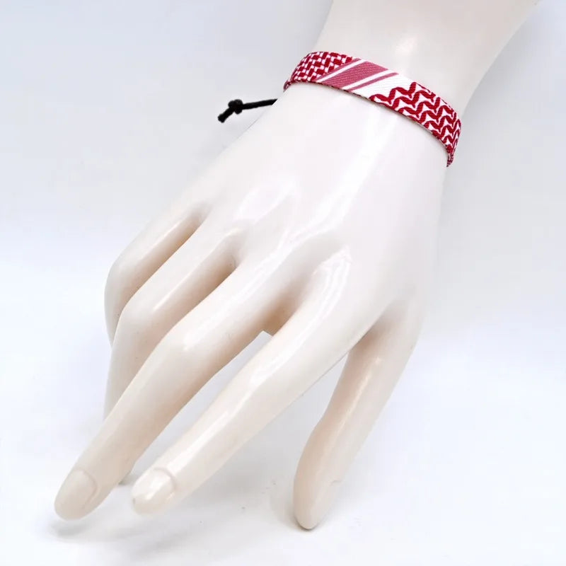 Multicolor Manual Weave Palestine Bracelet Gaza Color Arabic Ethnic Style Men Women Adjustable Accessories Gifts hépīng Peace