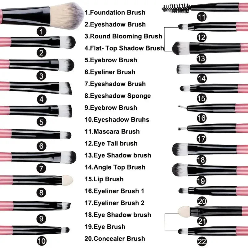 12/32pcs Makeup brush and sponge set Professional Makeup brush Set Beauty Blender Triangle Powder Puff Clean Powder Puff