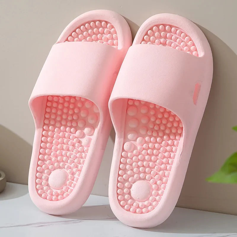 New Summer Couples Sandals Concise Non-slip Bathroom Indoor Outfoor Slides Men Women Massage Slippers Comfort Home Flip Flops