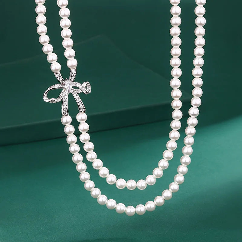 Luxury 925 Sterling Silver Earrings Necklace for Women Classic Pearl Jewelry Sets Genuine Natural Freshwater Pearl Jewelry Gift