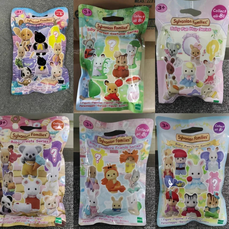 Japan Sylvanian Families Wald Partner Kawaii Camping Dress Up Baby Puppe süße Anime Figrues Zimmer Beflockung Spielzeug Geschenk