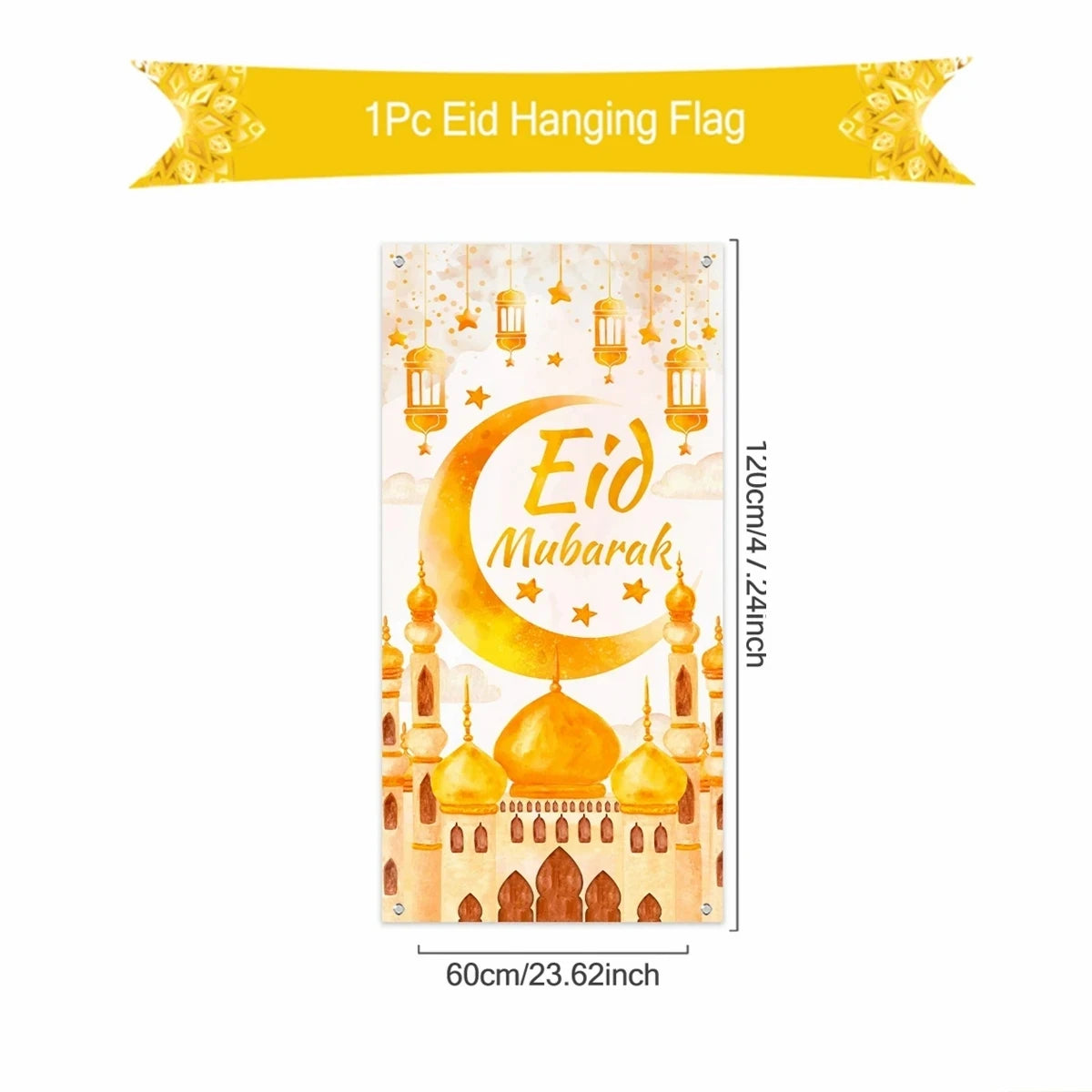 Ramadan Hanging Flag Ramadan Kareem Decoration For Home 2025 Aid EID Mubarak Muslim Islamic Festival Eid Al-fitr Party Supplies