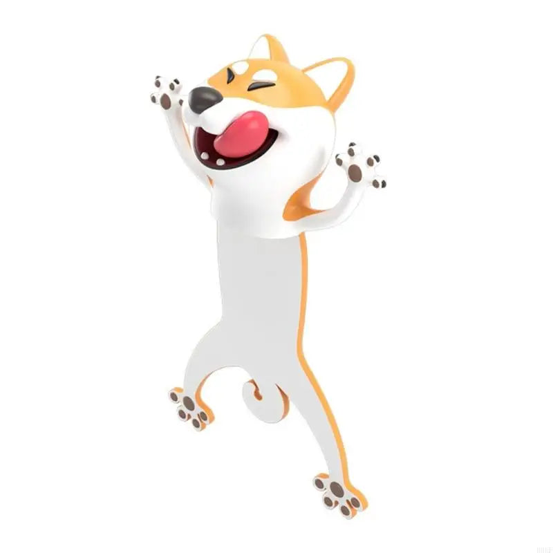 B0KF PVC 3D Stereo Cartoon Marker Animal Bookmarks Ocean Series Seal Octopus Panda And Shiba Inu Stationery for Children